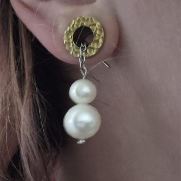 freshwater pearl drop earring - Picture 2 of 2